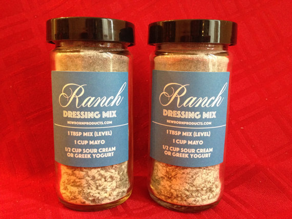 Jars of Homemade Ranch Dressing Mix